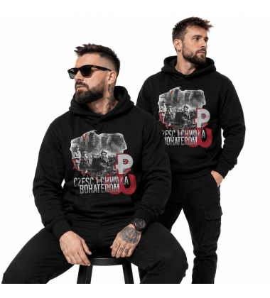 BLUZA Z KAPTUREM PATRIOTYCZNI CZEŚĆ I CHWAŁA BOCHATEROM